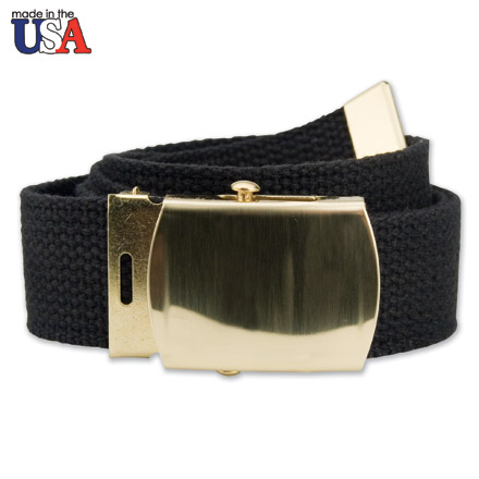 Cotton Web Belt with Brass Buckle