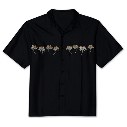 Palm Tree Paradise Embroidered Shirt