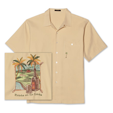 Drinks On The Links Silk Shirt