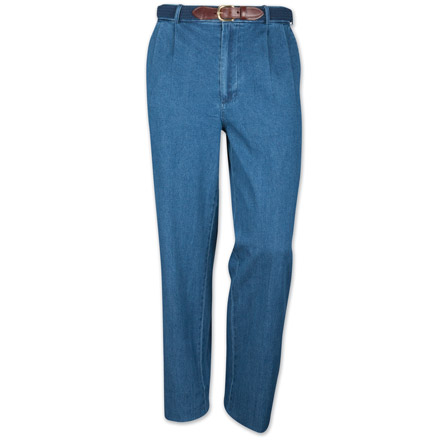 Trinidad Pleated Stretch Denim Pants by Sportif