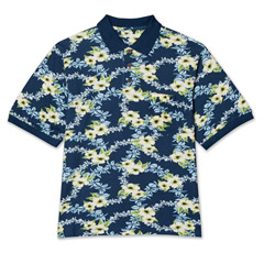Floral Chain Short-Sleeve Polo Shirt by Sportif