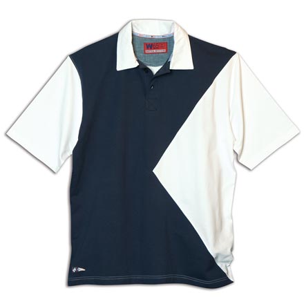 Signal Flag Cotton Terry Polo Shirt by W65