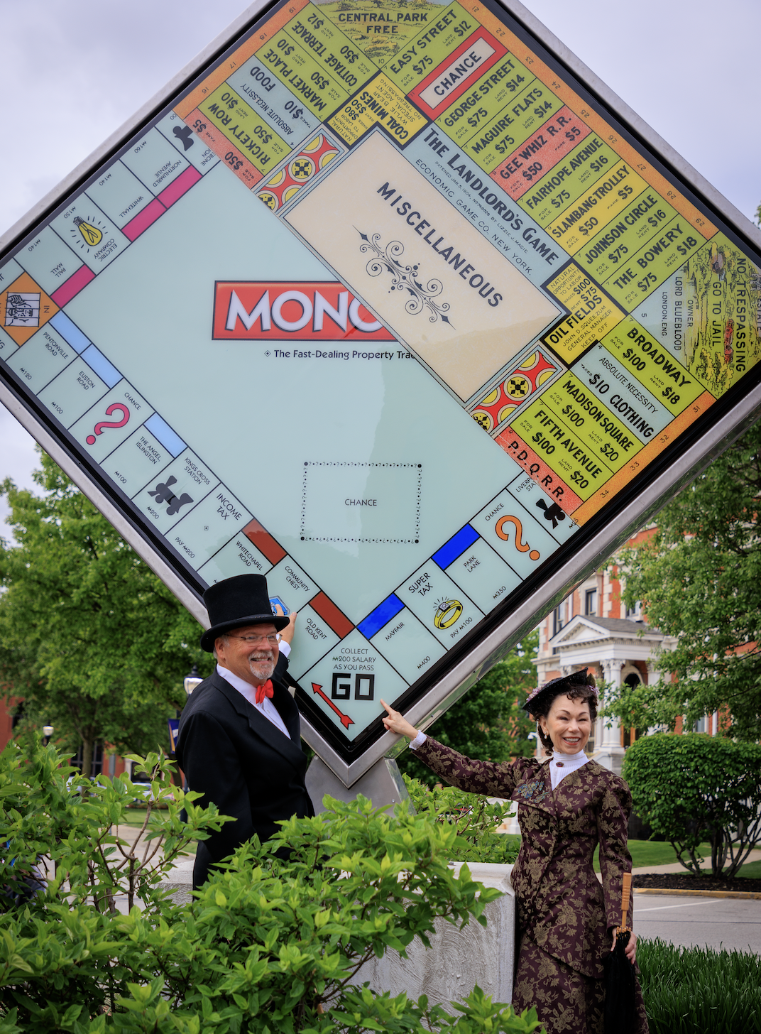 Monopoly and Landlord's Game Sculpture