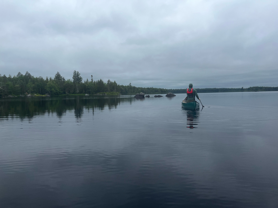 Paddling On Rocky Lake