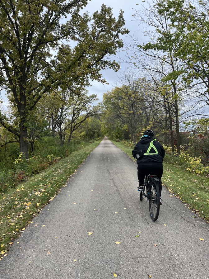 Paved path on the Military Ridge Trail