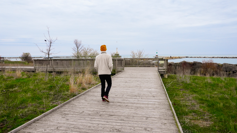 Coal Dock Park Breakwater Light View