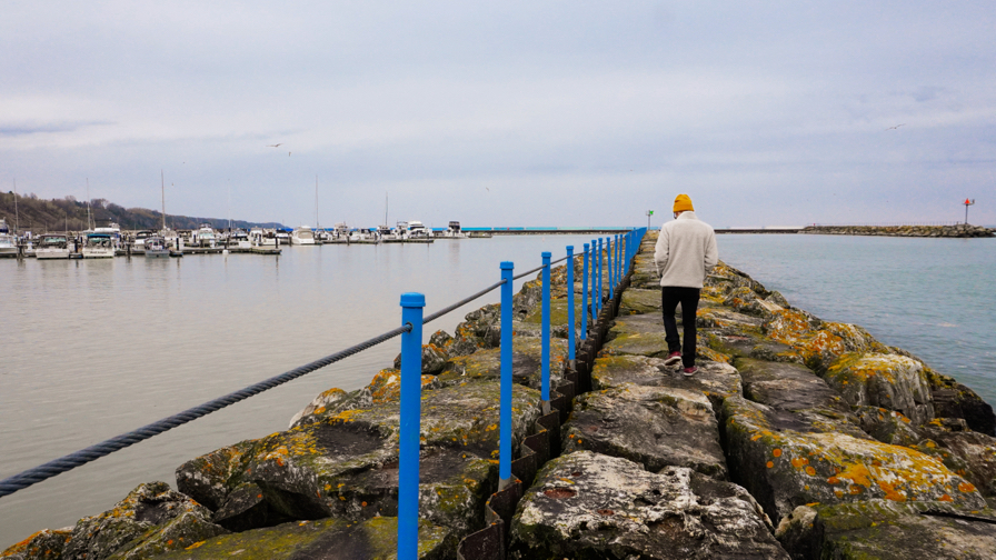 Rotary Park Rock Path Along The Marina