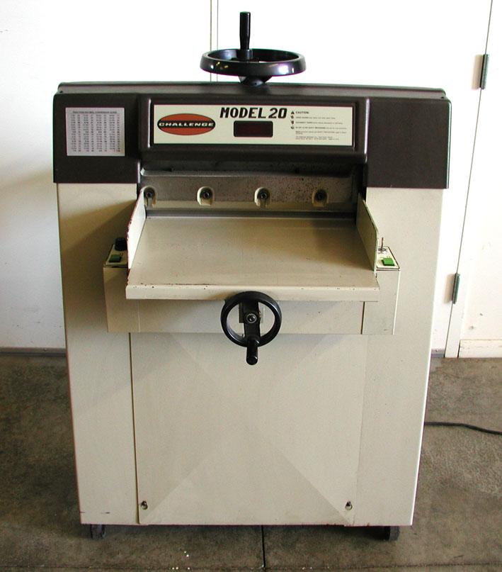 Lot 6 CHALLENGE 20 PAPER CUTTER, MANUAL CLAMP WireBids