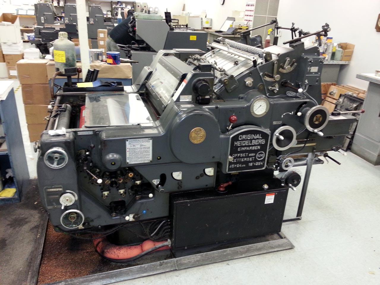 Lot 12 Heidelberg KORD 64 Printing Press 18" x 25 1/4" WireBids