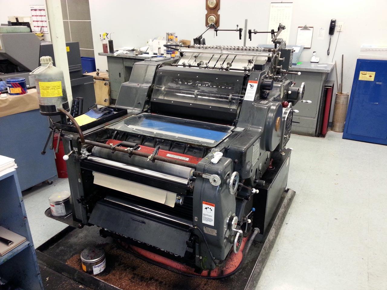 Lot 12 Heidelberg KORD 64 Printing Press 18" x 25 1/4" WireBids