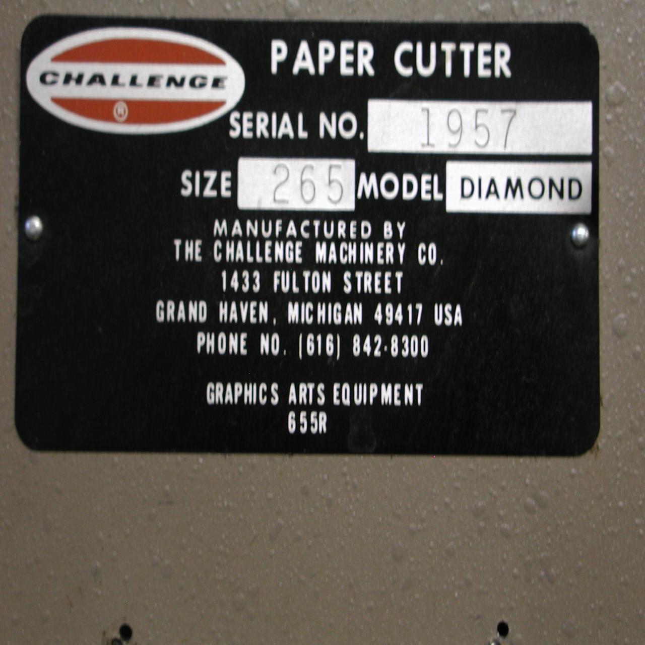 Challenge Diamond Paper Cutter Challenge Diamond Paper Cutter