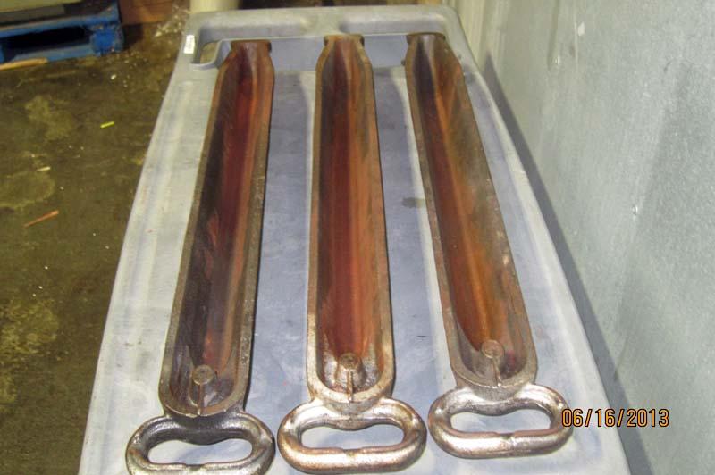 Lot 99 (3) Crucibles lead bar molds WireBids