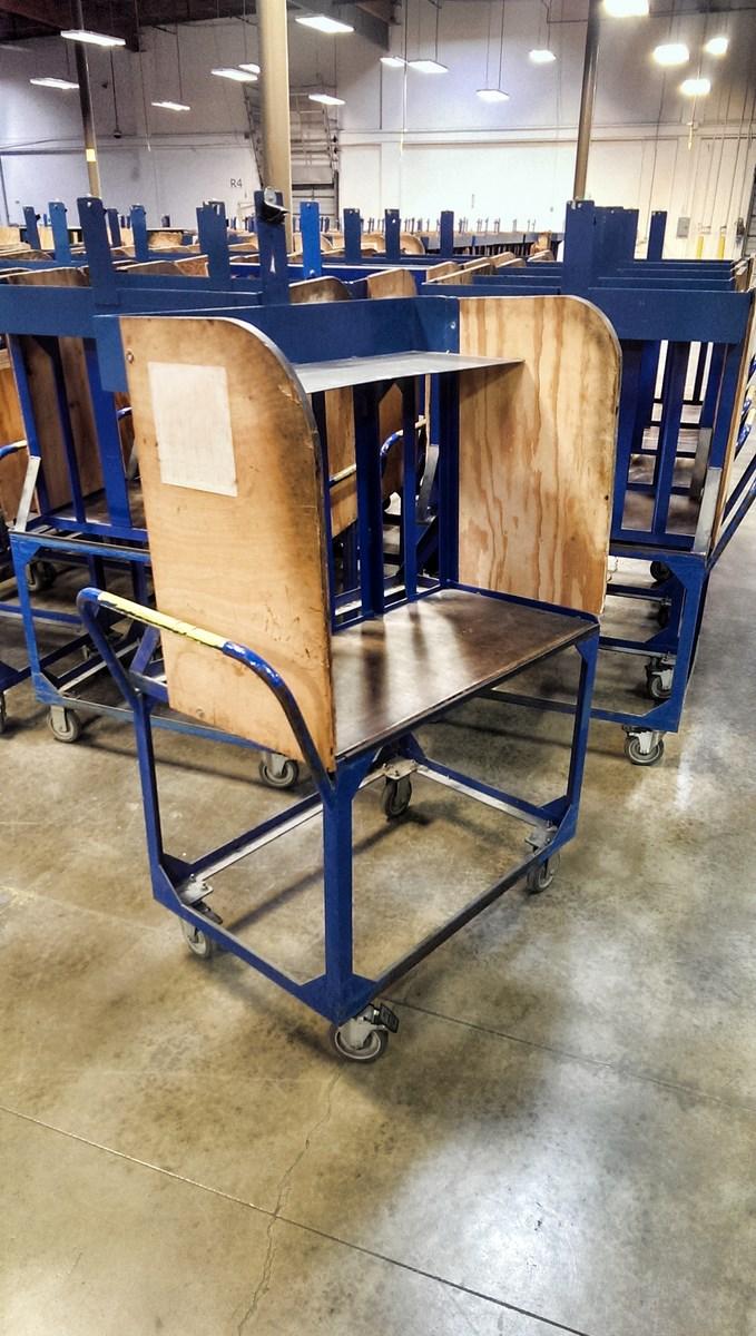 Lot 21 Commercial Rolling Paper Carts (TriSided) WireBids