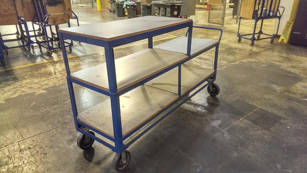 Lot 61 Large Rolling Tabletop Paper Cart WireBids