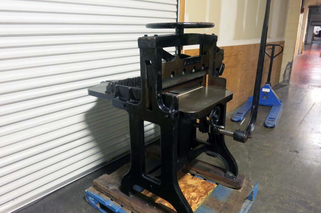 Lot 71 Antique Challenge 26.25" Paper Cutter WireBids