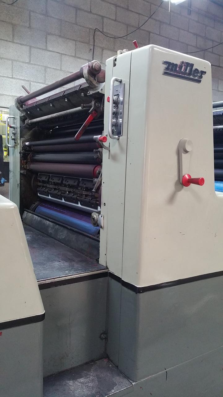 Lot 13 Miller TP38 Five Color Perfector Printing Press WireBids