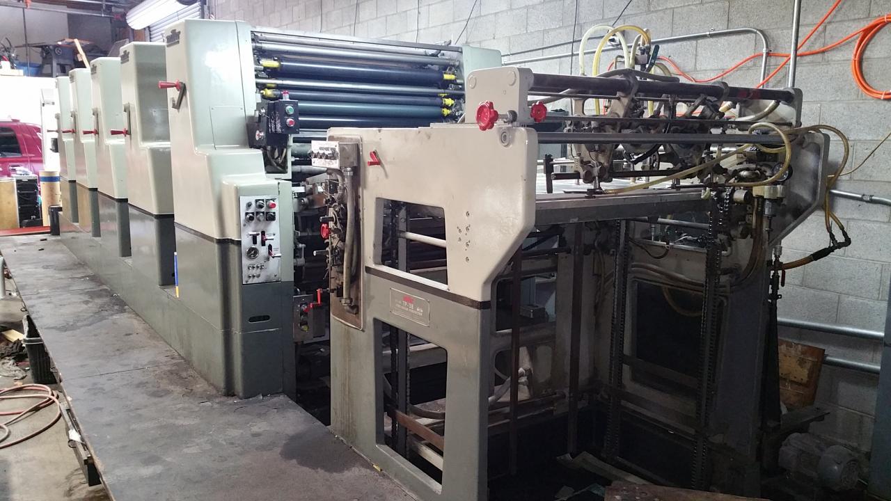 Lot 13 Miller TP38 Five Color Perfector Printing Press WireBids