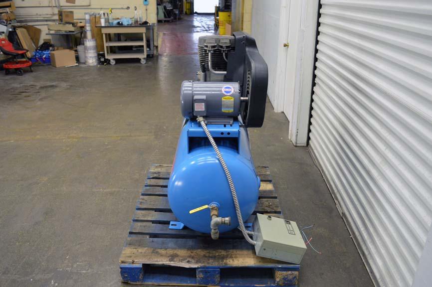 Lot 75 Energair 5 HP Horiz. Air Compressor, 230/460V, 3 Ph WireBids