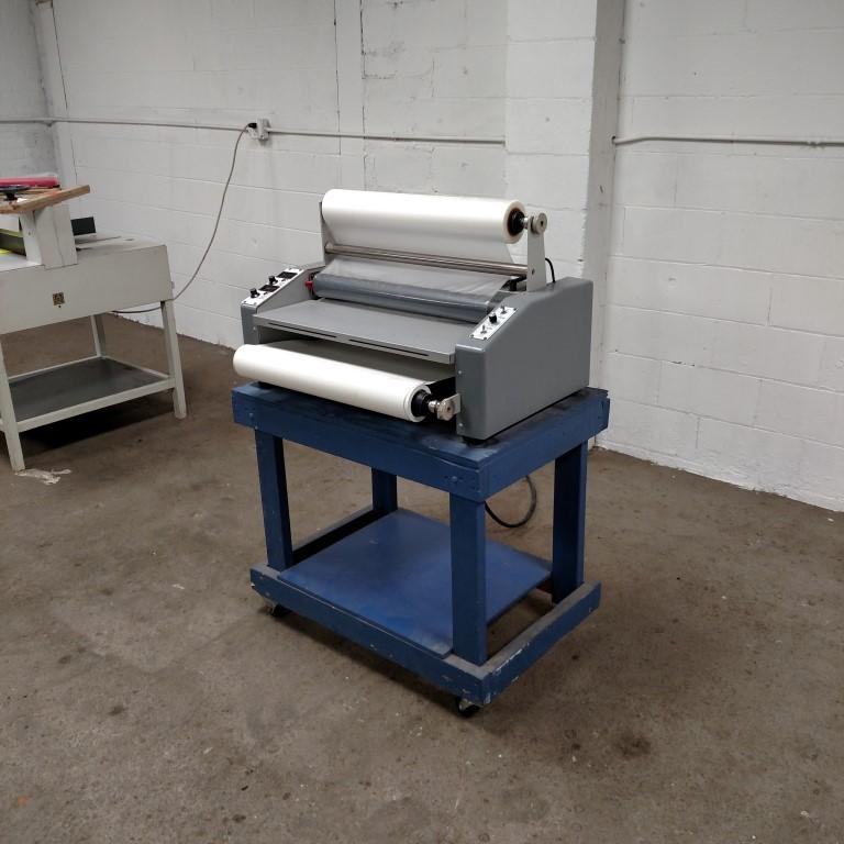 Lot 2 25" Industrial Laminator with Cart WireBids