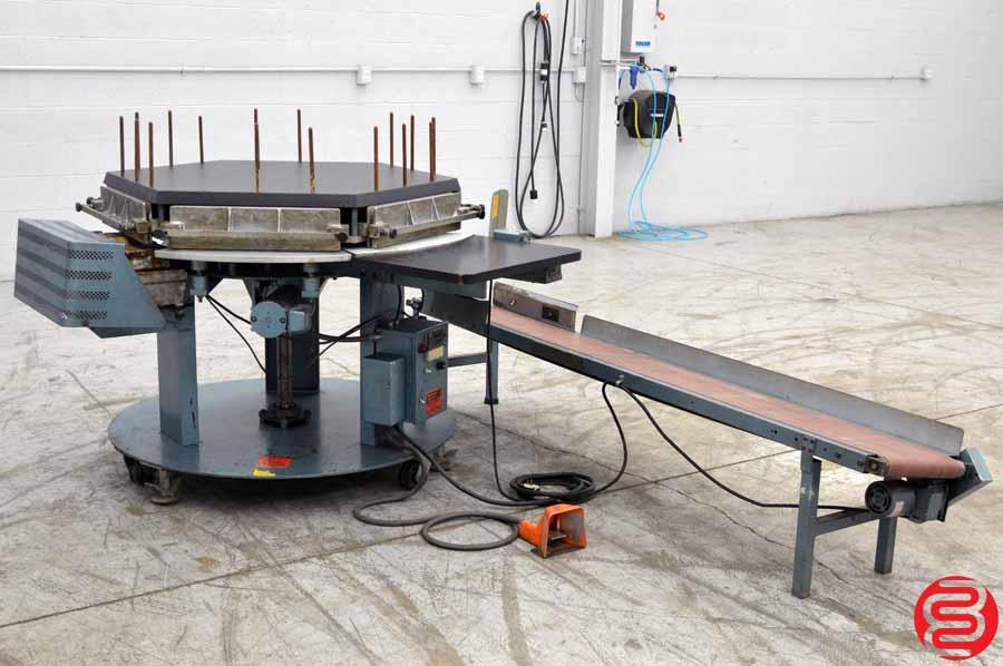 Lot 11 Brackett CPM1C 6 Clamp Circular Automatic Padding Machine with