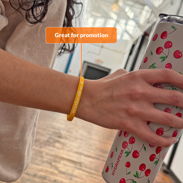 Custom Silicone Wristbands One Quarter Inch Thin Wristbands