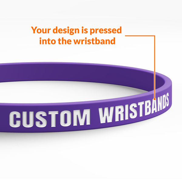 Custom Silicone Wristbands One Quarter Inch Thin Wristbands