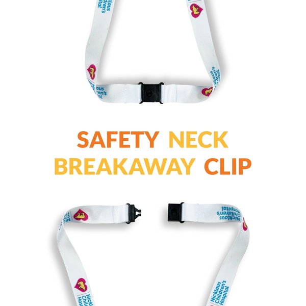 Polyester Lanyard With Swivel Hook & Safety Breakaway Mechanism