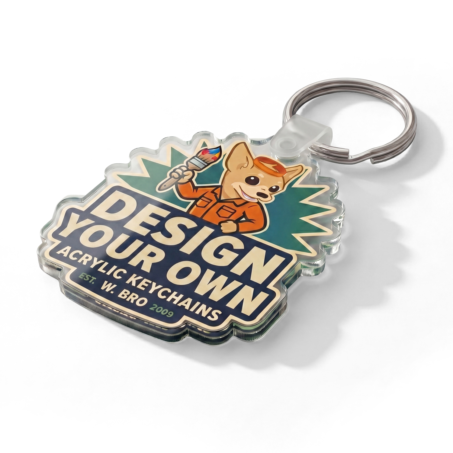 Die Cut Acrylic Keychain Custom Keychains