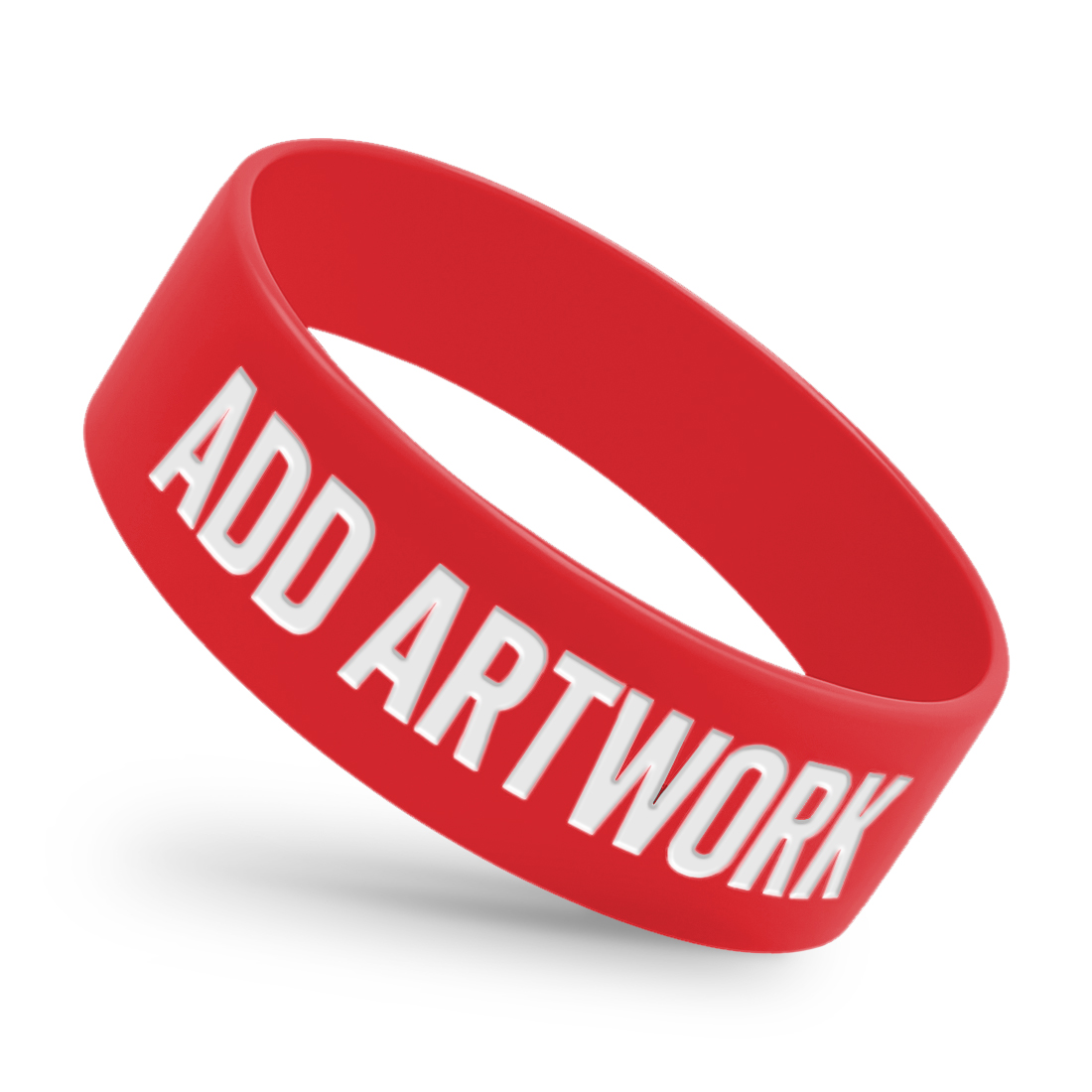 One Inch Wide Custom Silicone Wristbands