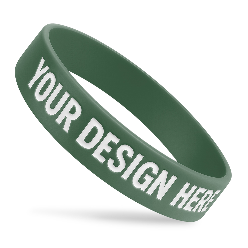 Custom Silicone Wristbands Three Quarter Inches Wide