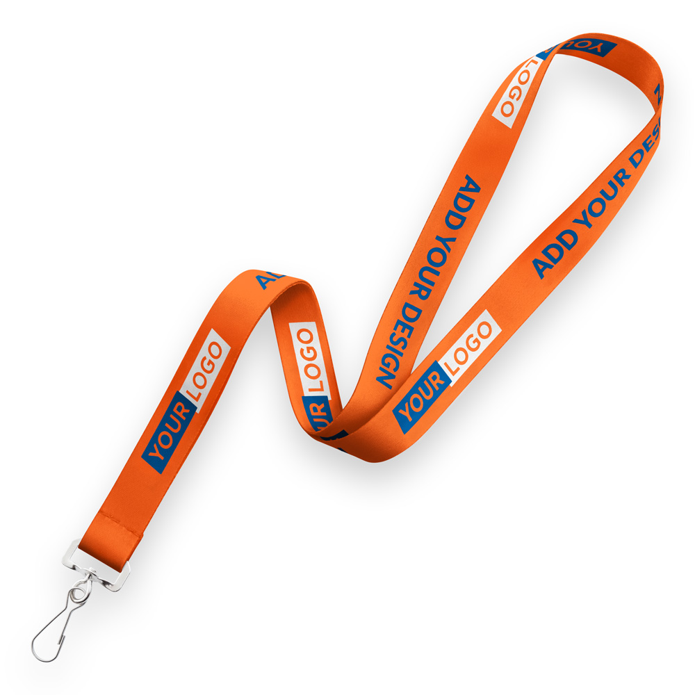 Personalised Fluorescent Printed Lanyard - Custom Print Your Own Text Or Logo