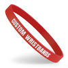 ultra thin silicone wristband with debossed and ink filled text