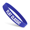 flat classic silicone wristband with pad print text
