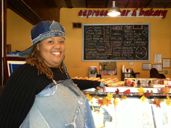 Stephanie Hart owns Brown Sugar Bakery in Greater Grand Crossing on Chicago's South Side. (Niala Boodhoo/WBEZ)