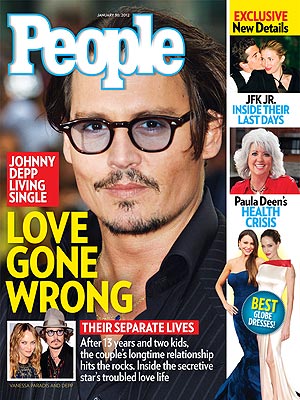 Johnny Depp and his partner Vanessa Paradis announced they were splitting up last week.