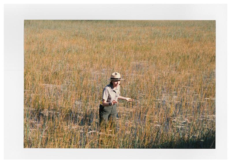 1997, Everglades National Park, Shark Valley. At the moment this picture was taken, Kelly was talking about periphyton.