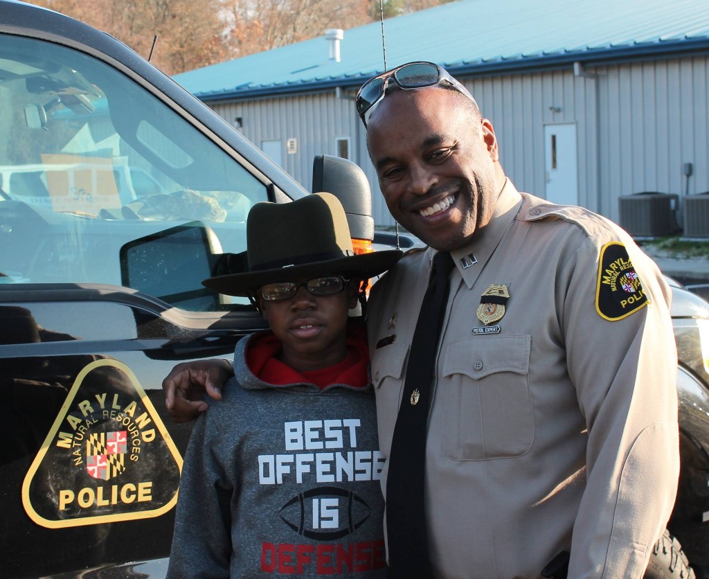 Capt. Kersey and his shopping buddy (Courtesy: Maryland Natural Resources Police)