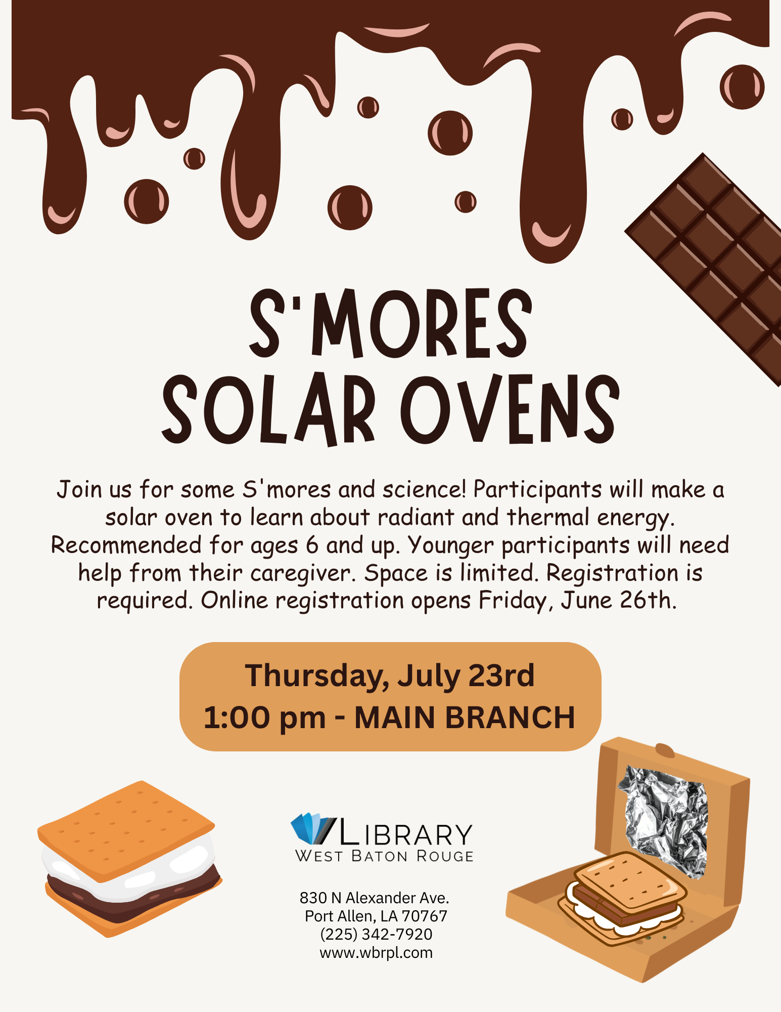 S’mores Solar Ovens – Main Branch