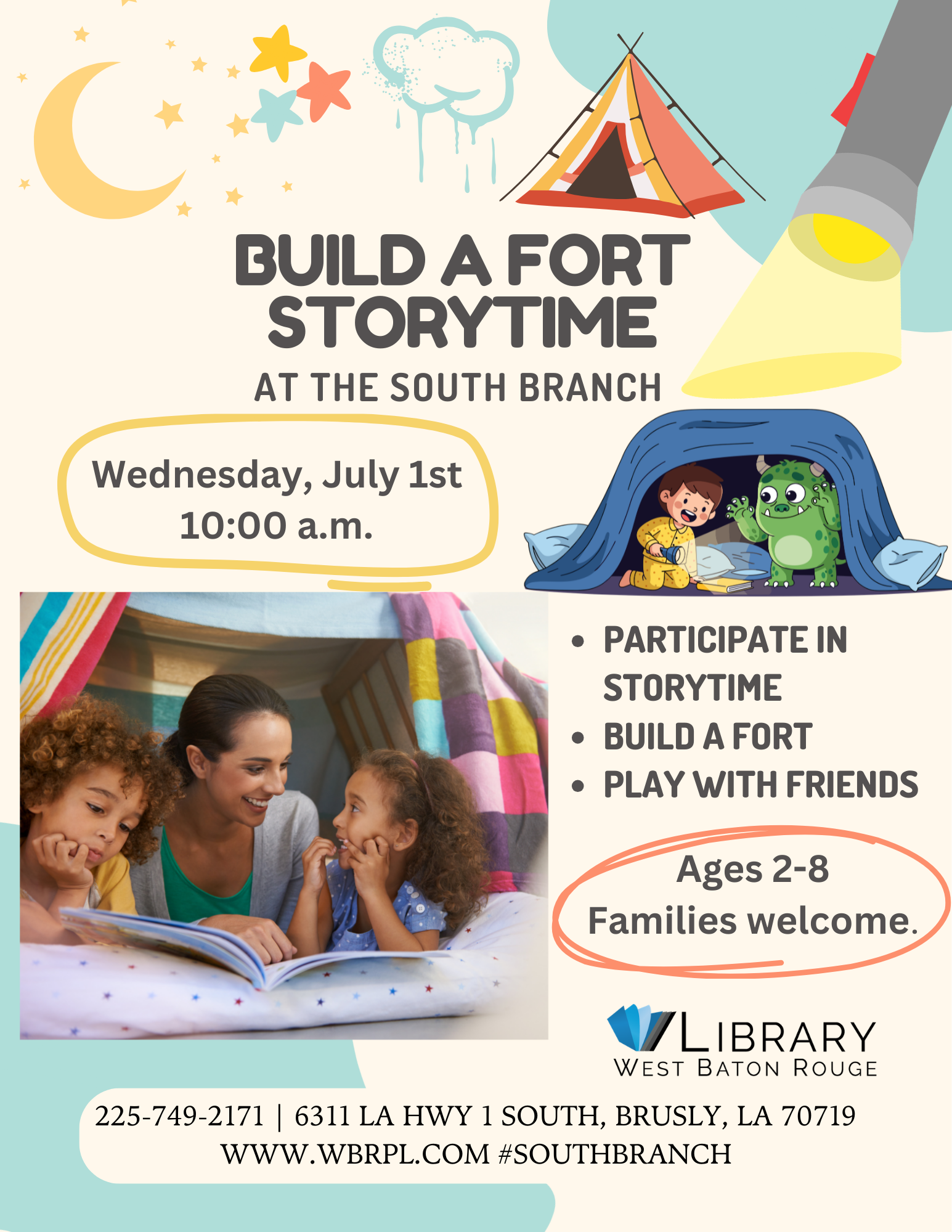 Build a Fort Storytime – South Branch