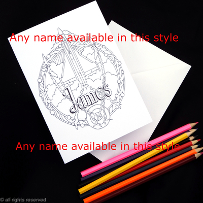 name cards for colouring in colouring cards example name card