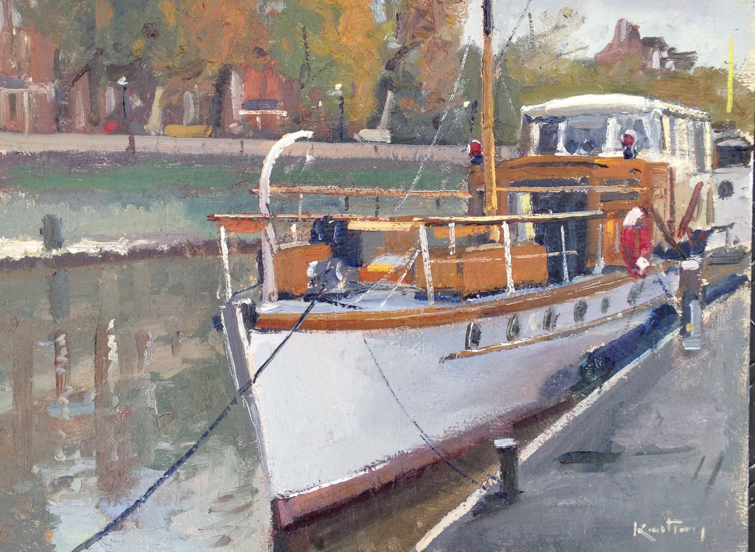 Bluebird of Chelsea oil on board