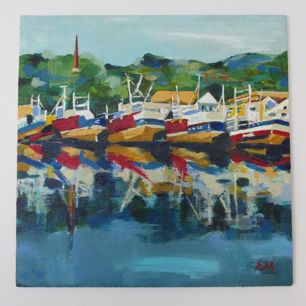Kirkcudbright Fishing Boats Acrylics
