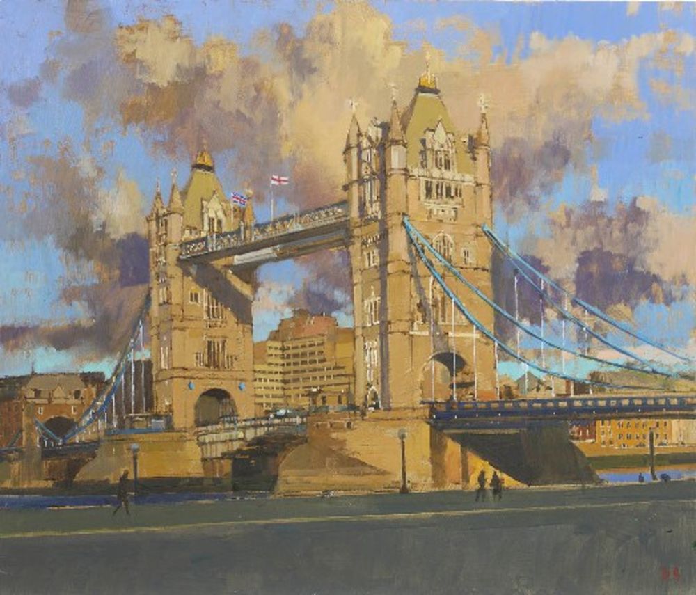 Tower Bridge from Potter's Fields Oil on Board