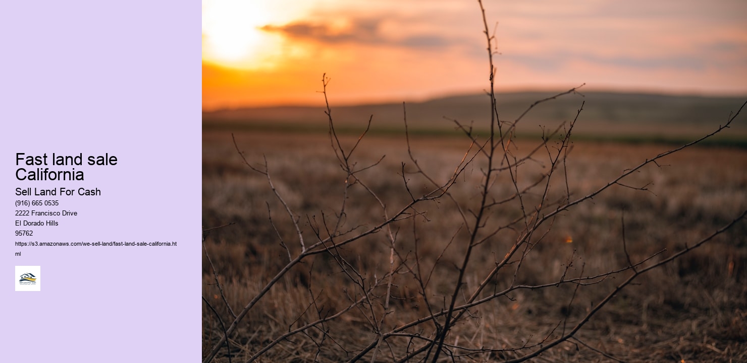 Fast land sale California