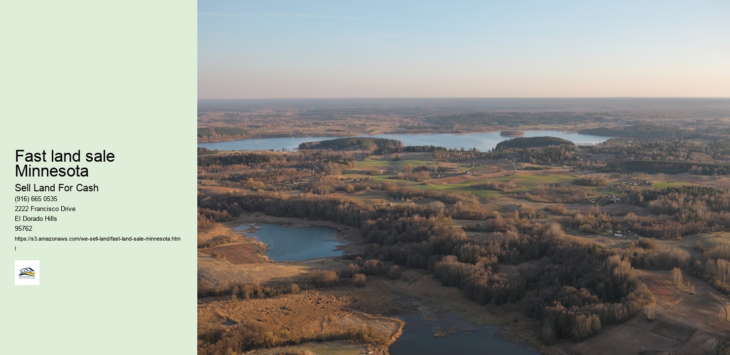 Fast land sale Minnesota
