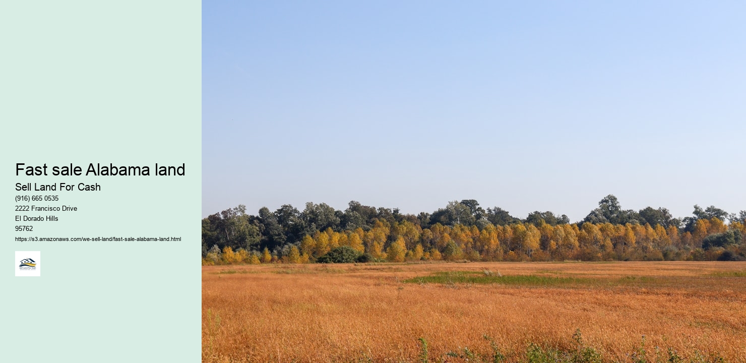 Fast sale Alabama land