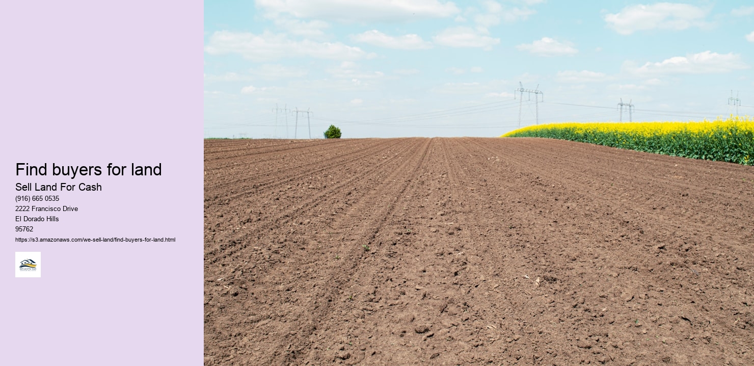 Find buyers for land
