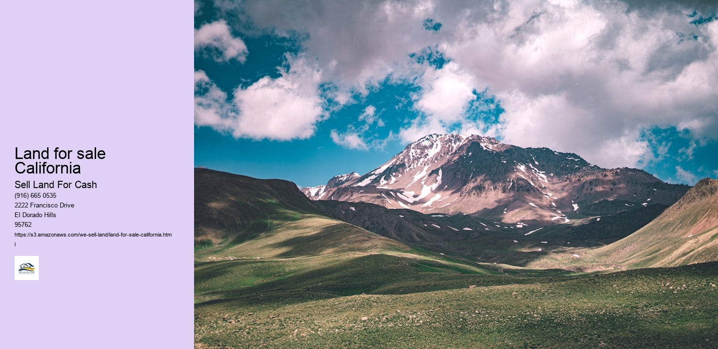 Land for sale California