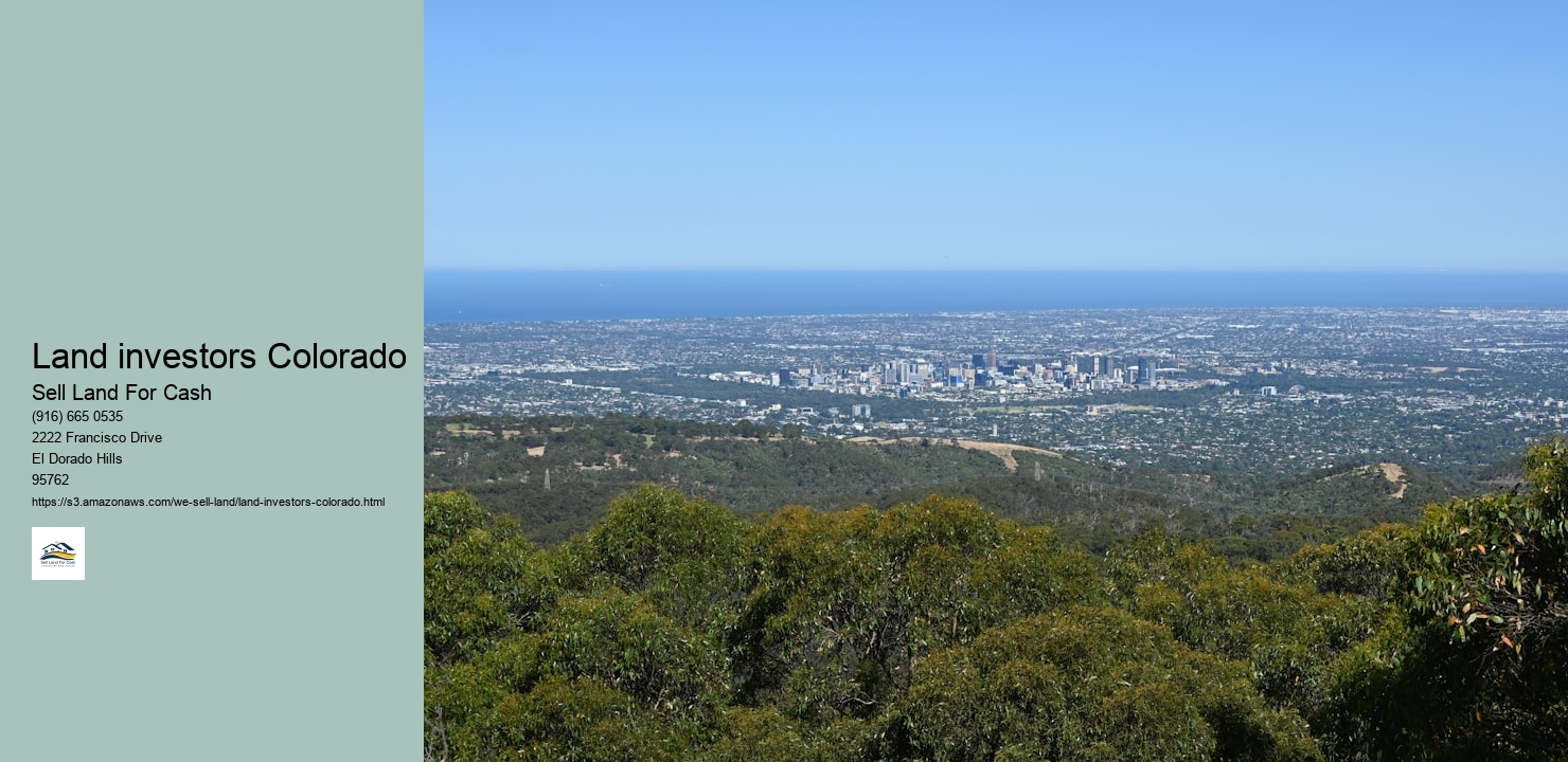 Land investors Colorado