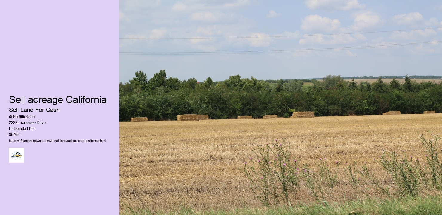 Sell acreage California